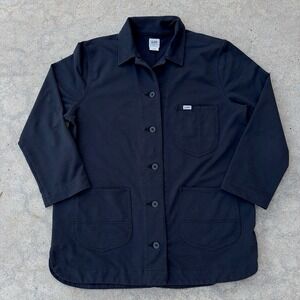 Lee Workwear Layers Chore Duster Coat Jacket Women's Size L Unionall Black